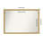Grace Brushed Gold Narrow Bathroom Vanity Non-Beveled Wall Mirror-212889925