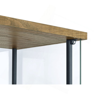 Vitrine 3 tablettes en verre transparent