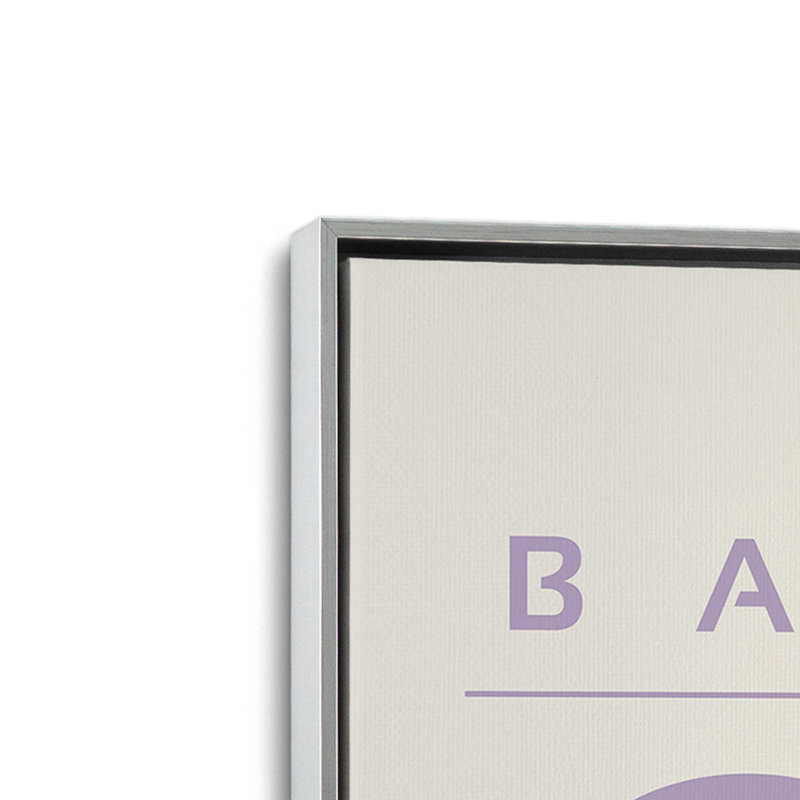 Ensemble de 2 circuits mauves rétro, Cadre flottant en chrome poli, H 19 po x l 26 po