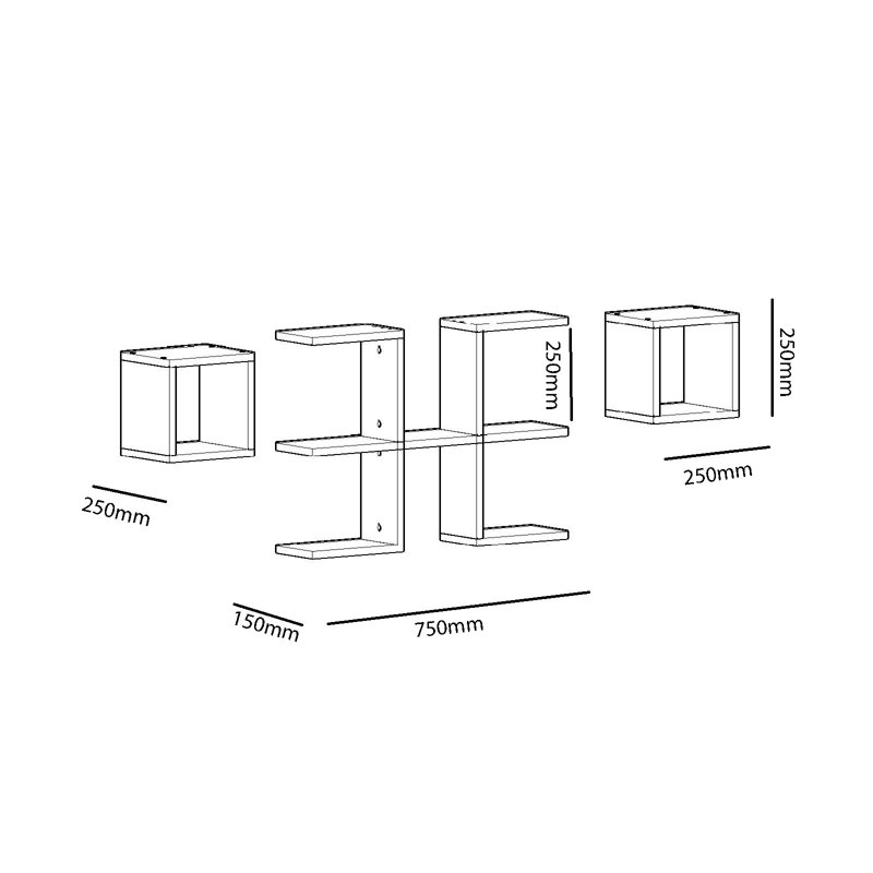 5 Piece Accent Shelf