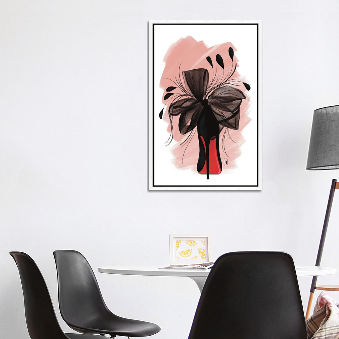 Black Feather Heel von La Femme Jojo - Galerie-verpackte Leinwand Giclée auf Leinwand