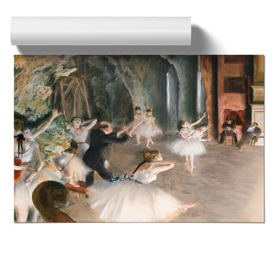 The Rehearsal Onstage by Edgar Degas - Frameless Print