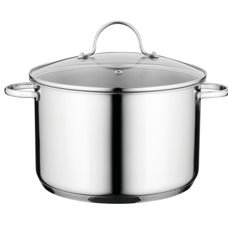 Comfort 7.2 Qt Stainless Steel Stockpot with Glass Lid