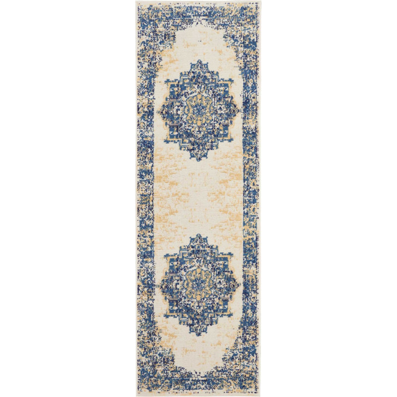 Tapis blanc Bo, Tapis de couloir 2 pi 3 po x 7 pi 6 po