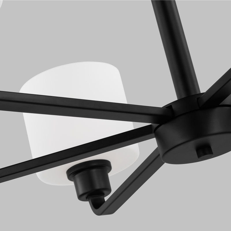 Canfield Nine Light Chandelier from Generation Lighting , No, Midnight Black