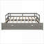 Lit de jour extensible simple avec lit gigogne - Pinewood & amp; Cadre en panneau de fibres à densité moyenne, aucun sommier requis, gris pour la chambre à coucher / chambre d'amis