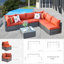 Ensemble de conversation pour 8 personnes avec coussins-2109323734