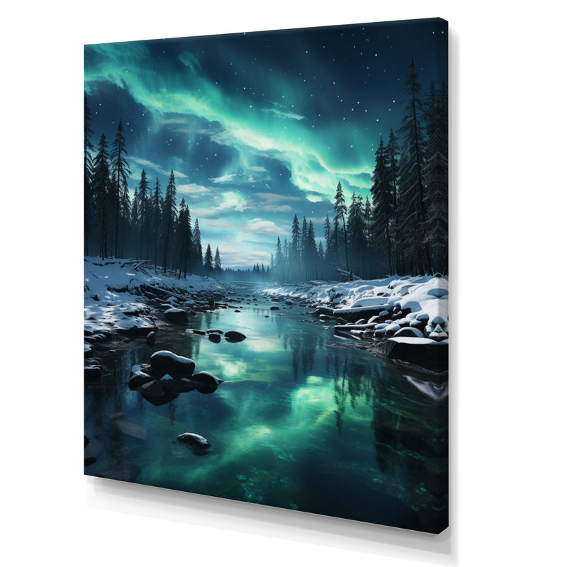 «Avondre Aurora Borealis Aurora Symphony IV», reproduction d'art sur toile, H 32 po x l 16 po x P 1 po, Toile tendue