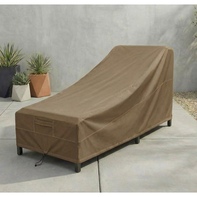 Housse pour chaise longue Premium - Housse résistante et respirante avec doublure en PVC résistant à l'eau, ourlet élastique réglable, sangles à fermeture par clic et bouches d'aération - Collection Goodman