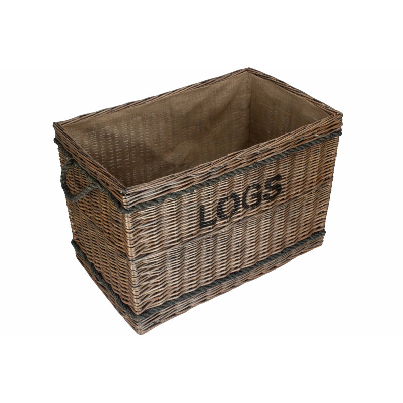 Jacqueline Wicker Jumbo Lined Log Basket