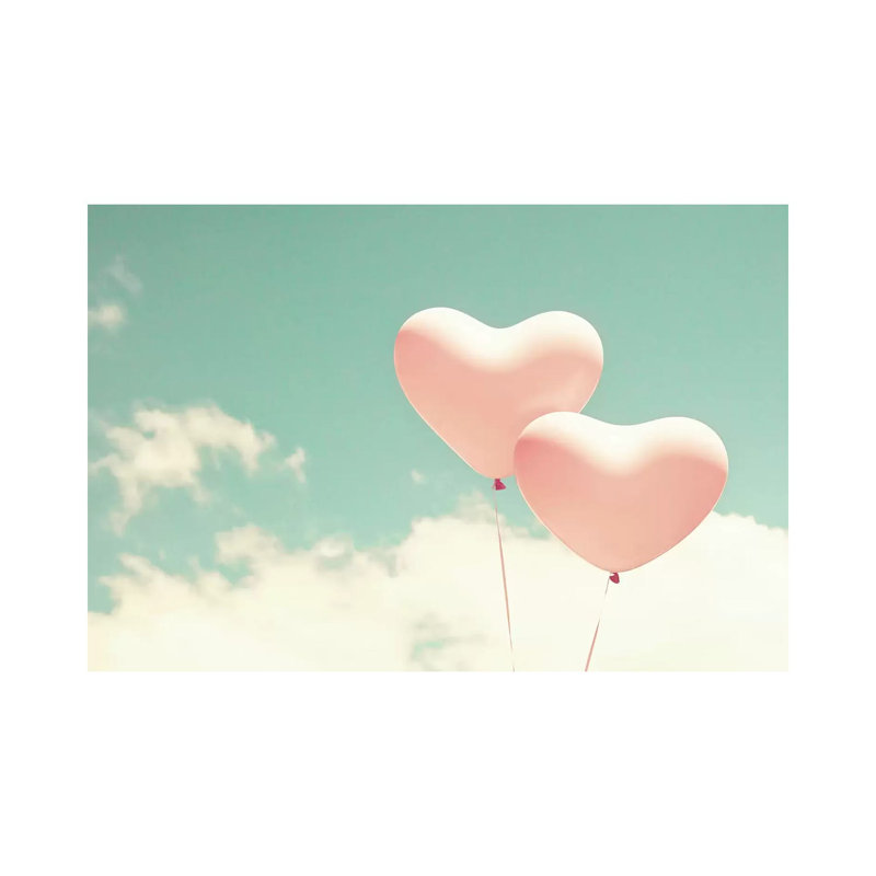 Happy Love by Caroline Mint - Print on Canvas, 66.04 cm H x 45.72 cm W x 1.91 cm D, Wrapped Canvas