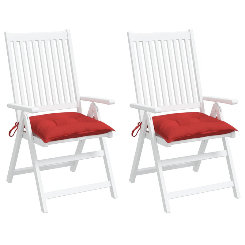 Coussin de siège d'extérieur, 15,7 po x 15,7 po, Rouge, 2