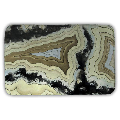 Lace agate Bath Mat with Non-Slip Backing - Quick Dry Memory Foam Bathroom Rug - Absorbent - Modern Plush Spa-Style - Machine Washable