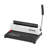 Manual Coil Spiral Binding Machine, 34-Hole Punch for 12 Sheets, Adjustable Binder for Letter/A4/A5 Documents, White and Black ABS Construction