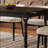 Natural Finish Solid Wood Base Dining Table Set-105513375