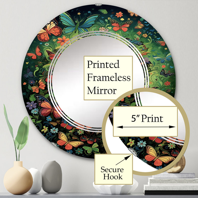 Miroir mural Weires, 24 po x 24 po