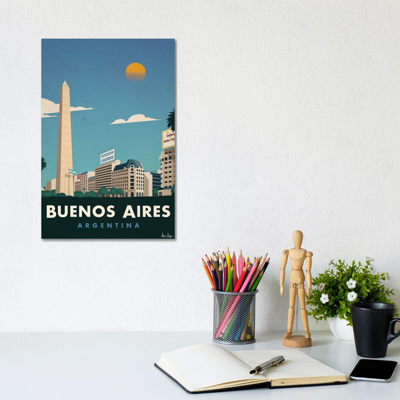Buenos Aires by IdeaStorm Studios - Wrapped Canvas Print, 20.32 cm H x 30.48 cm W