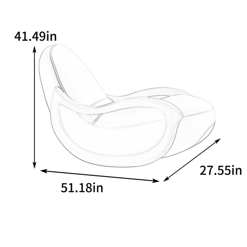 Chaise berçante en éponge hautement élastique, Jaune