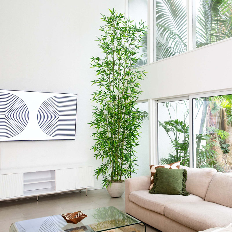 144'' Faux Bamboo Tree in Pot Liner