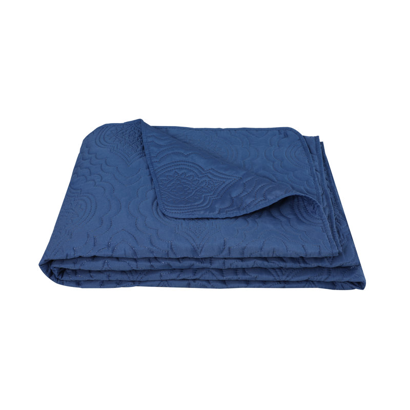 Ensemble de courtepointe 3 pièces Marina Soft Home Marina de Pinsonic Bedding, Bleu marine