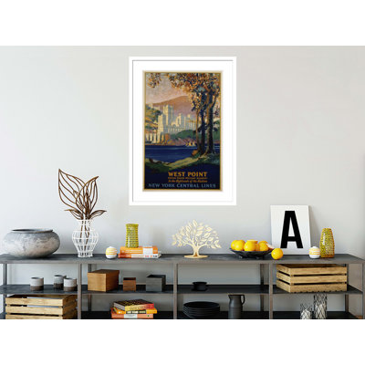 «West Point - New York Central Lines», affiche de voyage par Frank Hazell - impression giclée encadrée