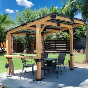 12 pi. L 10 pi. D Pavillon de jardin en bois de cèdre