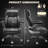 Inbox Zero 600LBS Large Heavy Duty Office Chair With 5D Flip Arms, Big And Tall Office Chair With Pocket Spring Cushion, Extra Wide Office Chair With Adjustable Lumbar Support,Dual Rubber Wheel