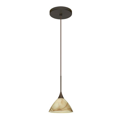 Luminaire suspendu conique à 1 lumière Pownal