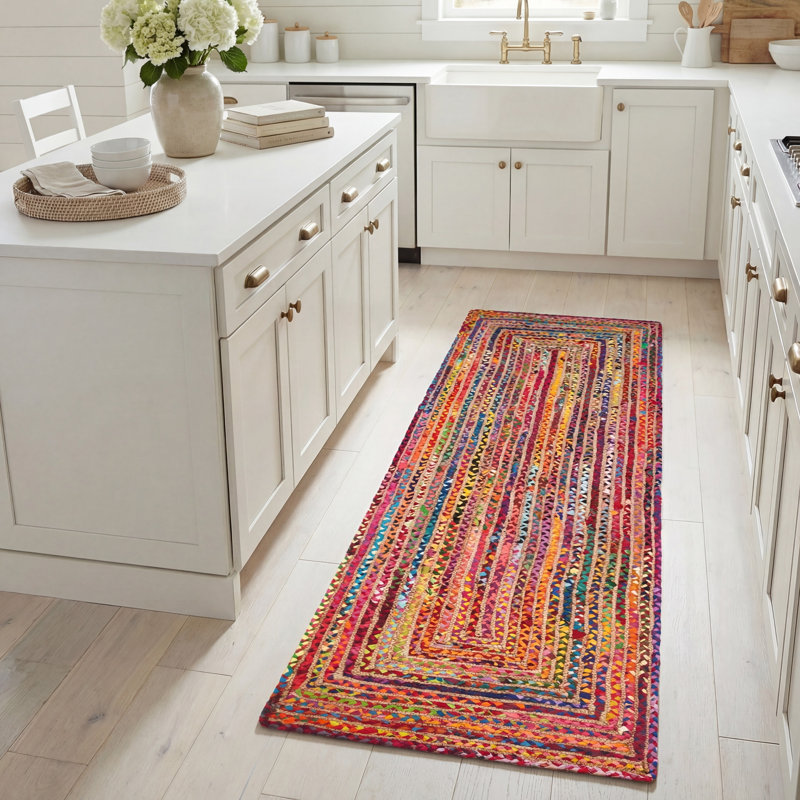 Tapis multicolore Herzig, Tapis de couloir 2 pi 3 po x 8 pi
