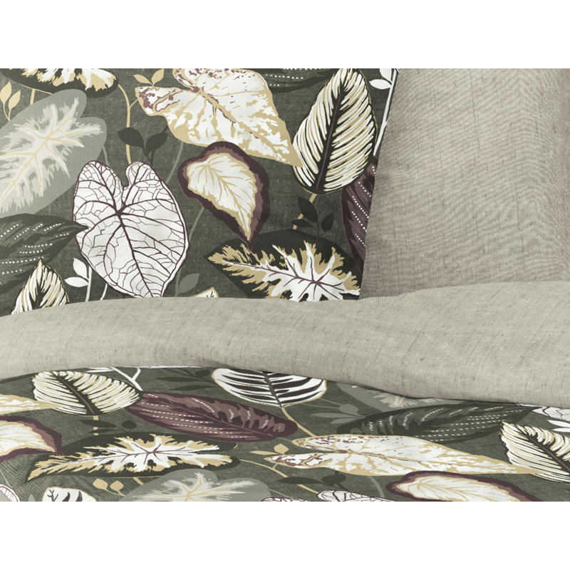 Crown-K 8402 Mako Satin Duvet Cover Set, 155 x 200cm - 1 Pillowcase ( 80 x 80cm), Multicolor