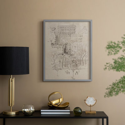 Reproduction encadrée rétro en bois massif Lxxxviii