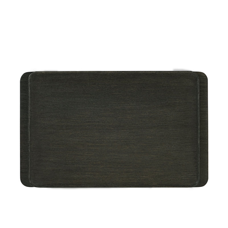 Repose 1 - Drawer Solid Wood Nightstand, Charcoal Oak