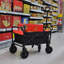 Mini chariot de plage pliable de jardinage de chariot (noir + jaune)