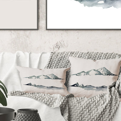 Housse de coussin carré et insert Minimalistic Landscape of Mountains