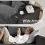 Canapé modulaire 108 po Cloud, canapé en L avec assise profonde, velours côtelé, sans assemblage, méridienne droite noire-1431095704-1431095708