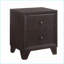 Espresso 2-Drawer Bedroom Storage Nightstand