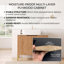 Meuble-lavabo moderne autoportant 30 po naturel avec lavabo rectangulaire en céramique, comptoir en pierre frittée à motif de travertin Roma, armoire de rangement avec 2 portes (sans robinet)-132694551