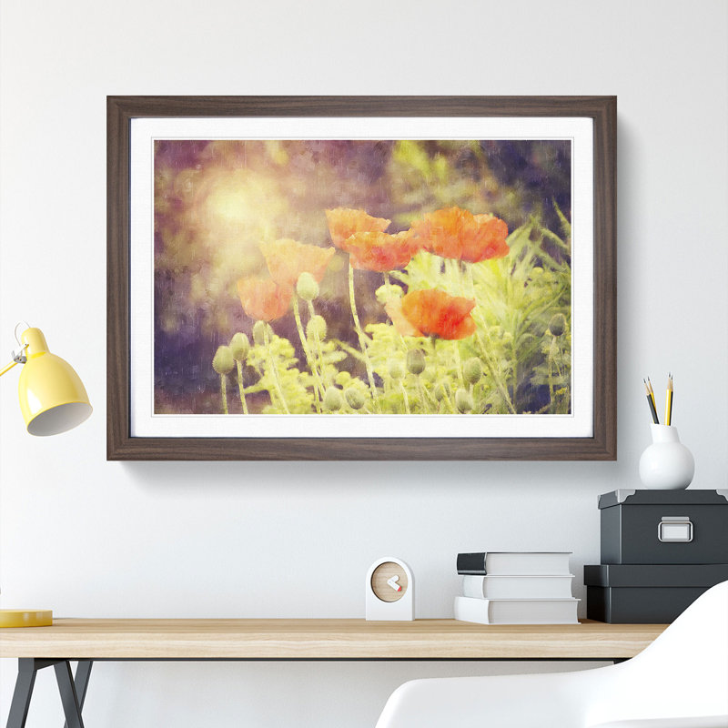 Field of Poppies Vol.6 - Framed Print, Walnut Framed, 48cm H x 65cm W x 2cm D
