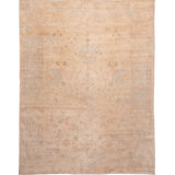 Oushak Hand Knotted Silk Floral Area Rug