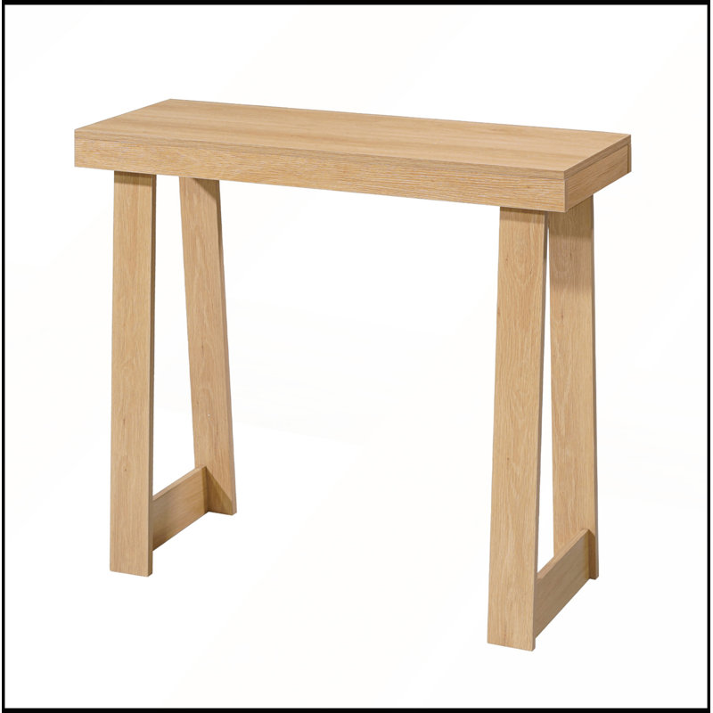 Table console étroite de 94 cm (37 po) en bois massif, idéale derrière un canapé, dans un corridor, une chambre ou un salon. Montage facile.