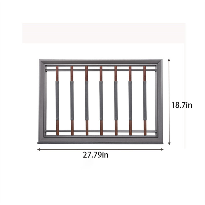 Porte-pantalons extensible en bois de noyer pour garde-robes, H 3 po x l 29,84 po x P 18,7 po