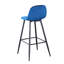 2 tabourets de bar, chaise à hauteur de comptoir en velours de 30 po avec dossier, pieds et repose-pieds en métal, assemblage simple, bleu pour la cuisine de 2 tabourets - repose-pieds de structure moderne, facile à installer,