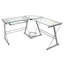 Wendell Modular L-Shaped Glass Steel Computer Desk-21134346