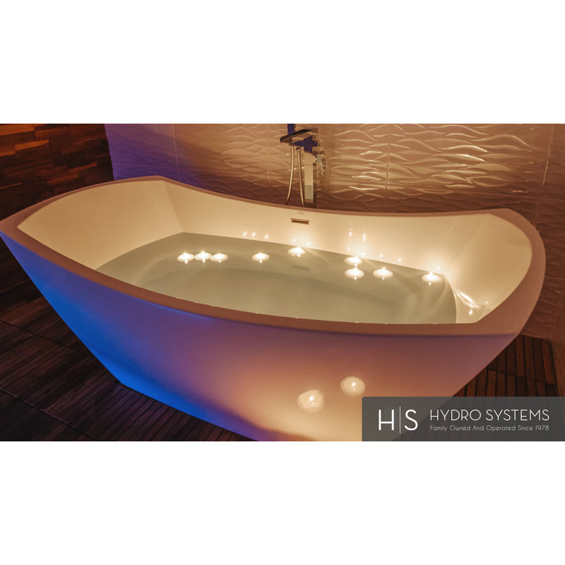 Denali 70'' L Freestanding Air Bathtub, Matte White