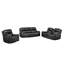 Fauteuil inclinable électrique en cuir noir 8880