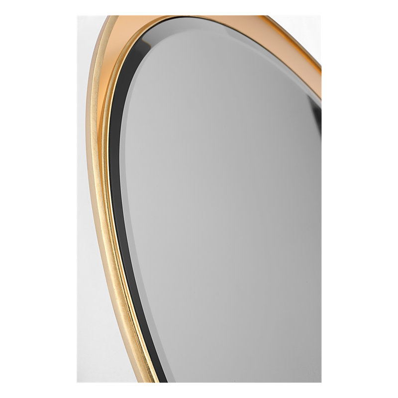 Tricia Illuminated Round Mirror, 30" x 30", Polished Nickel/Gild