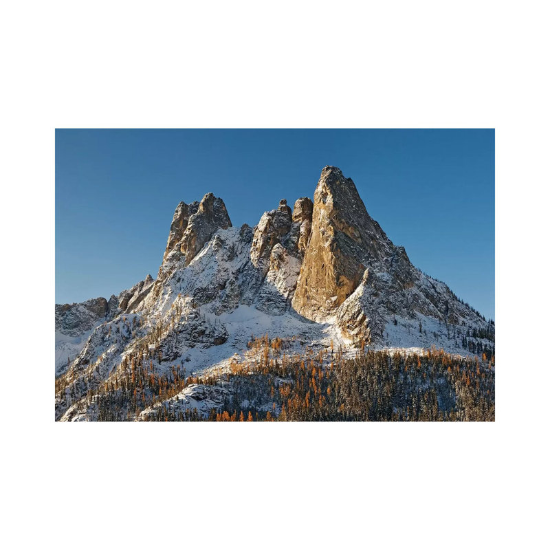 USA, Washington State. Liberty Bell Mountain in winter sunrise. 1 Piece Wrapped Canvas Wall Art