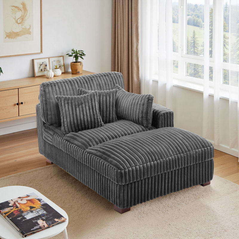 Bukvice Chaise Lounge, Right Hand Facing, Grey