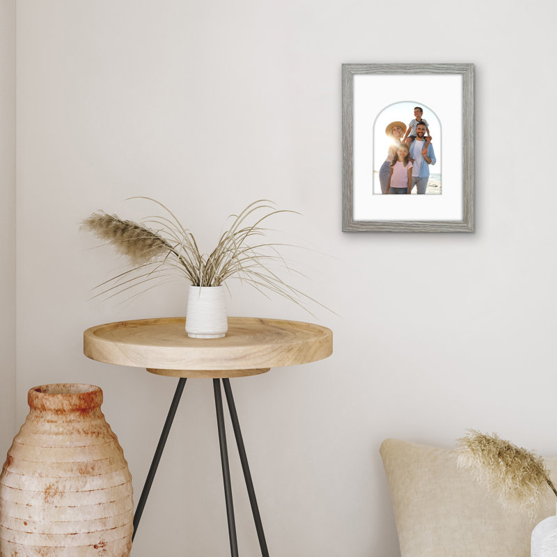 Cadre photo avec tapis en forme d'arche - Idéal pour toute pièce, salon, dortoir, Driftwood, 9" x 12"