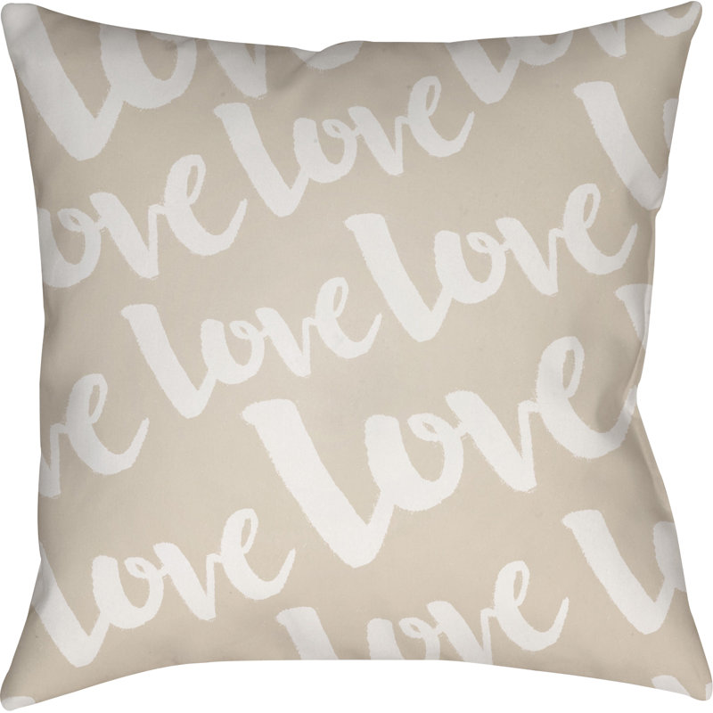 Outdoor Throw Pillow, 20" H x 20" W x 4" D, Light Blue/White